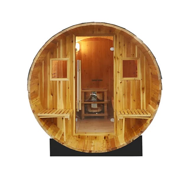 SunRay Oasis 4 Person Traditional Canopy Barrel Sauna