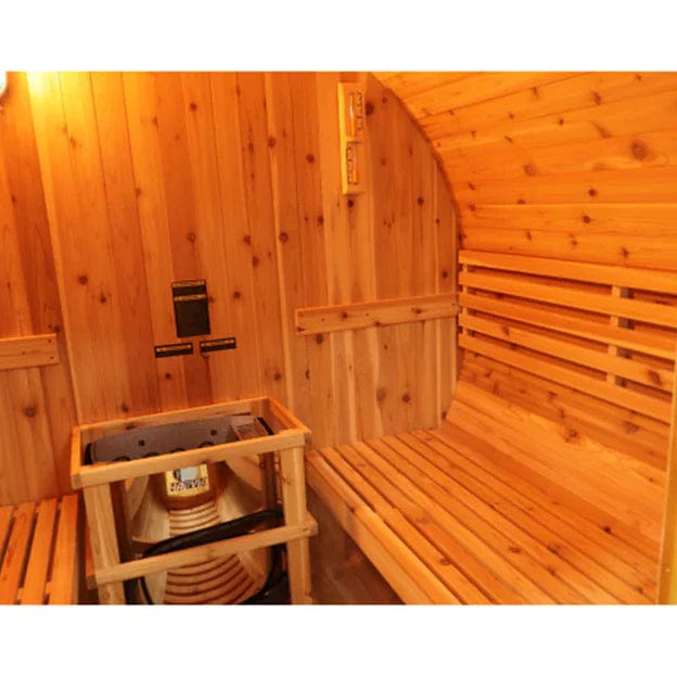 SunRay Oasis 4 Person Traditional Canopy Barrel Sauna