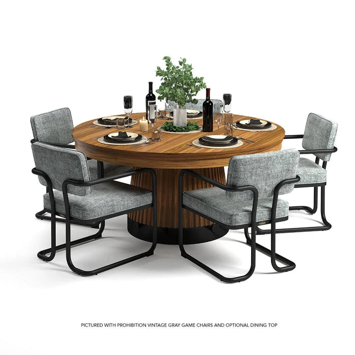 RAM Game Room Dining Top For Prohibition Series 60-Inch Poker Table in Walnut
