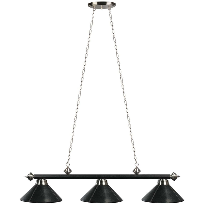 RAM Game Room 3 Lt - 54" Billiard Light - Leather/Black RAM Game Room