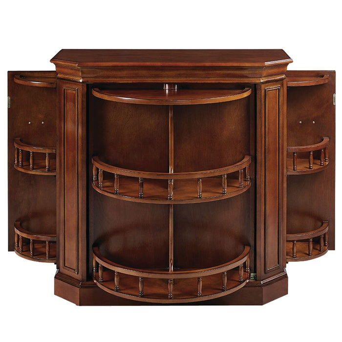 Ram Game Room - Bar Cabinet With Spindle - Chestnut -BRCB1 CN RAM Game Room