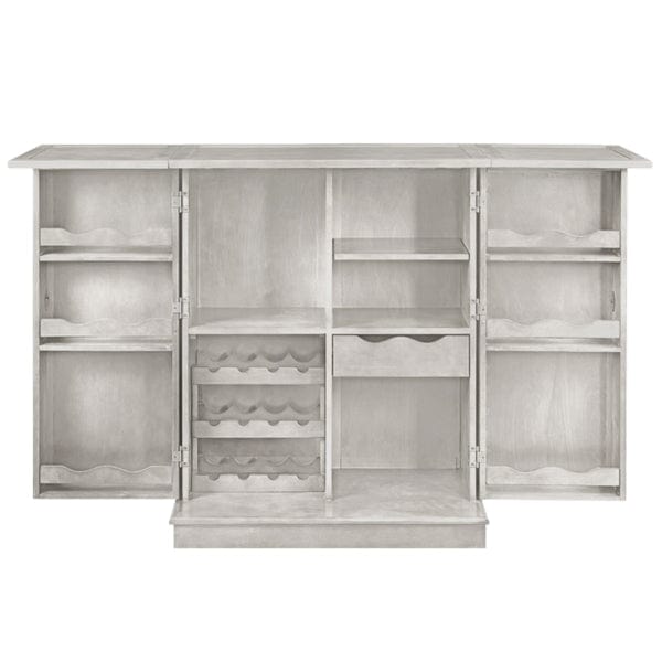 Ram Game Room Portable Folding Bar Cabinet - Antique White- BRCB3 AW RAM Game Room