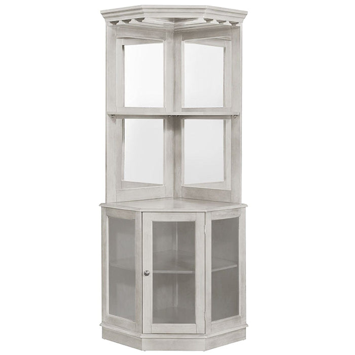 Ram Game Room Corner Bar Cabinet - Antique White - BRCB4 AW RAM Game Room
