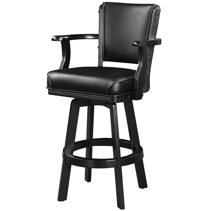 Ram Game Room Swivel Barstools With Arms- Black - BSTL2 BLK RAM Game Room