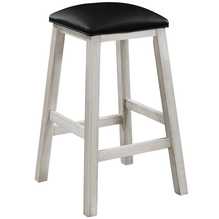 Ram Game Room Square Backless Barstool - Antique White - BSTL4 AW RAM Game Room