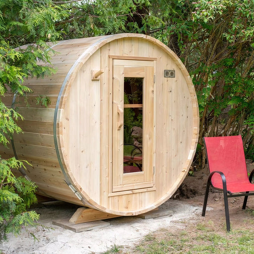 Dundalk CT Harmony 2-4 Person Barrel Sauna CTC22W Dundalk Leisurecraft
