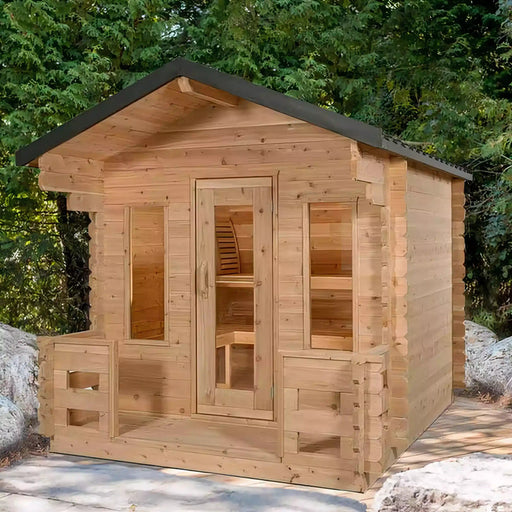 Dundalk CT Georgian 3-4 Cabin Sauna with Porch CTC88PW Dundalk Leisurecraft