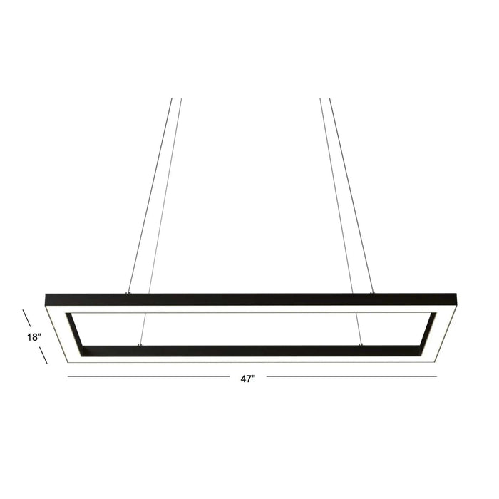 RAM Game Room - 47" LED Double Rectangular Game Table Light Fixture
