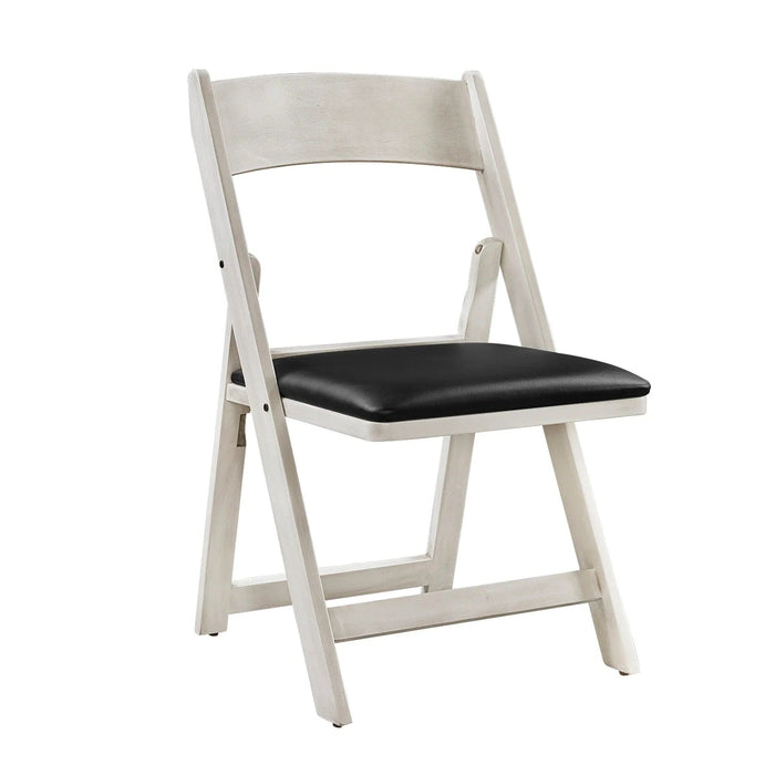 Ram Game Room Folding Game Chair - Antique White - GCHR4 AW RAM Game Room