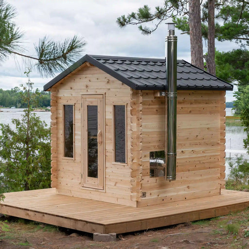 Dundalk Leisurecraft Canadian Georgian 2-6 Person Cabin Sauna CTC88W Dundalk Leisurecraft