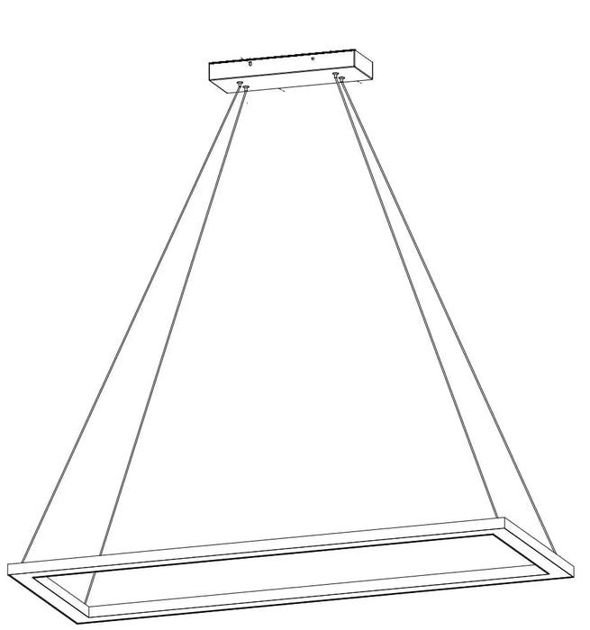 RAM Game Room - 47" LED Double Rectangular Game Table Light Fixture