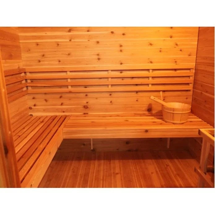SunRay Denali 4-Person Contemporary Outdoor Sauna | Electric Heater