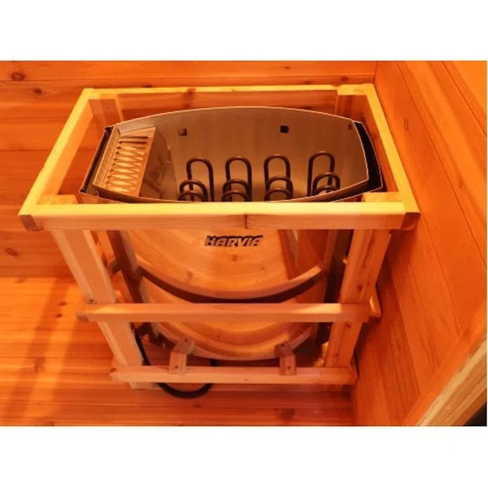 SunRay Denali 4-Person Contemporary Outdoor Sauna | Electric Heater