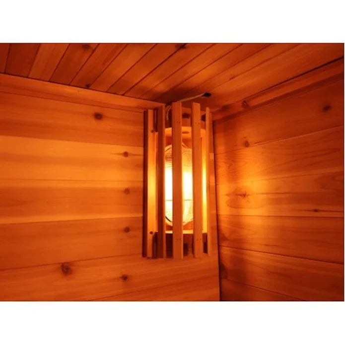 SunRay Denali 4-Person Contemporary Outdoor Sauna | Electric Heater