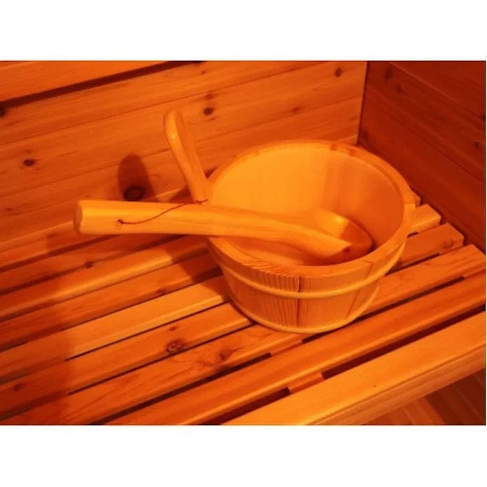 SunRay Denali 4-Person Contemporary Outdoor Sauna | Electric Heater