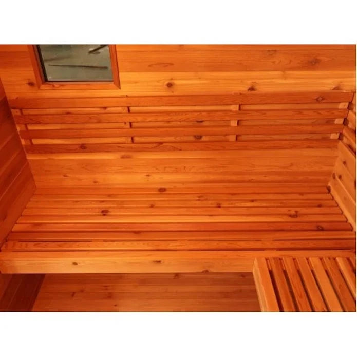SunRay Denali 4-Person Contemporary Outdoor Sauna | Electric Heater