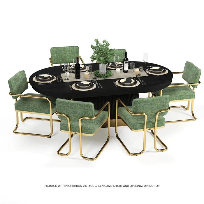 RAM Game Room Dining Top for Prohibition Series Texas Hold'Em Poker Table in Black