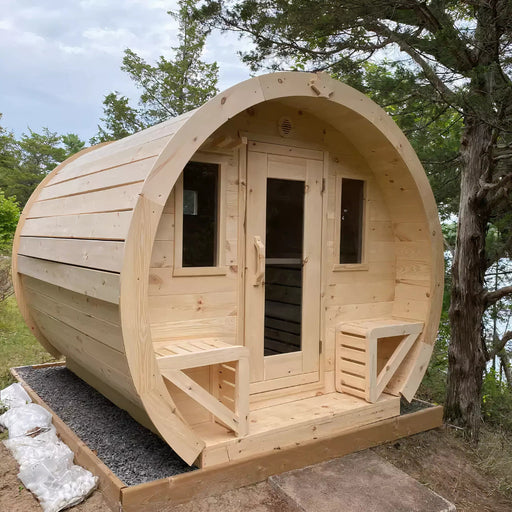 True North Saunas Schooner 2-8 Person Outdoor Barrel Sauna True North Saunas