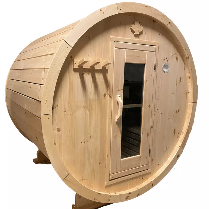 True North 2-4 Person 6' Long Barrel Sauna True North Saunas