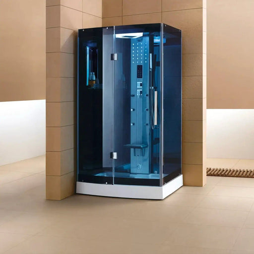 Mesa WS-300 Steam Shower Blue Glass 47"L x 35"W x 85"H Mesa