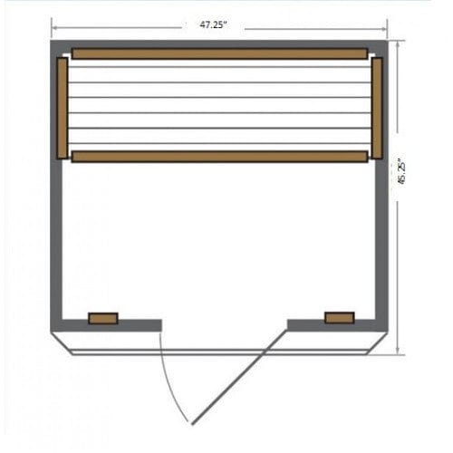SunRay Sierra 2-Person Cedar Indoor Infrared Sauna HL200K SunRay