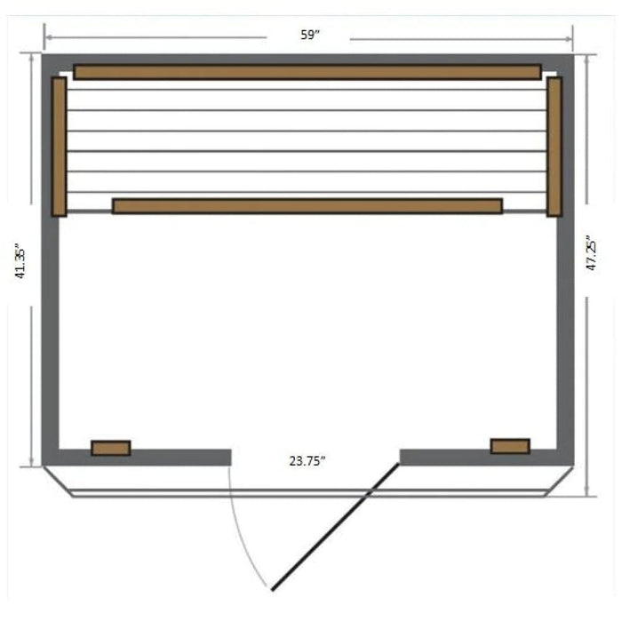 SunRay Sequioa 4-Person Indoor Infrared Sauna HL400K SunRay