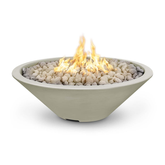 The Outdoor Plus 60'' Cazo GFRC Narrow Ledge Liquid Propane Round Fire Pit The Outdoor Plus
