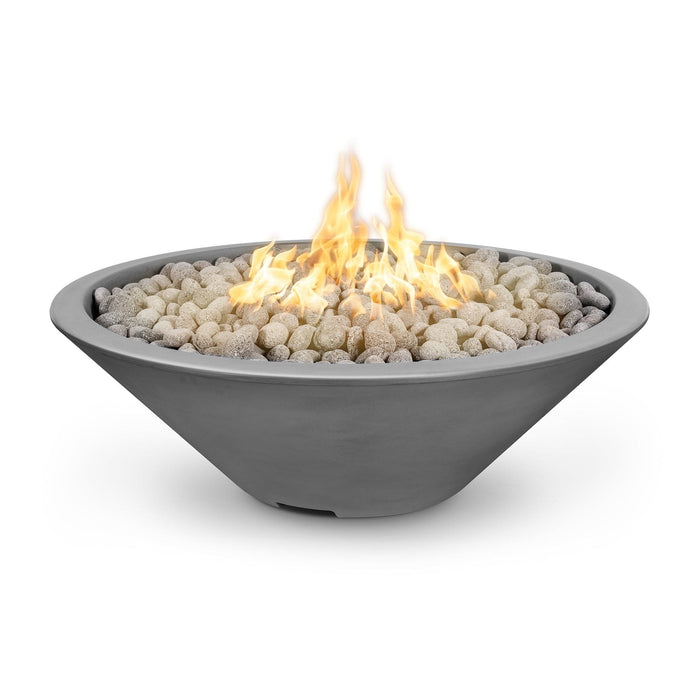 The Outdoor Plus 60'' Cazo GFRC Narrow Ledge Liquid Propane Round Fire Pit The Outdoor Plus