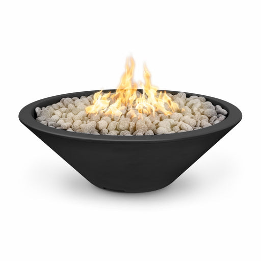 The Outdoor Plus 60'' Cazo GFRC Narrow Ledge Liquid Propane Round Fire Pit The Outdoor Plus