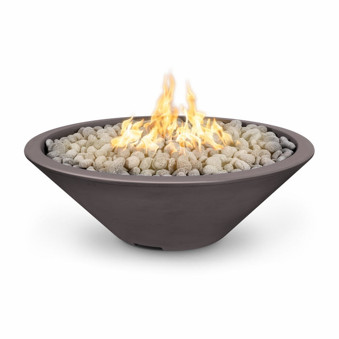 The Outdoor Plus 60'' Cazo GFRC Narrow Ledge Liquid Propane Round Fire Pit The Outdoor Plus