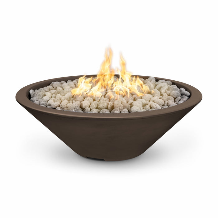 The Outdoor Plus 60'' Cazo GFRC Narrow Ledge Liquid Propane Round Fire Pit The Outdoor Plus