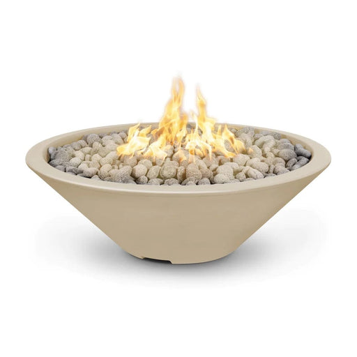 The Outdoor Plus 48'' Cazo GFRC Concrete Narrow Ledge Round Fire Pit - Liquid Propane The Outdoor Plus