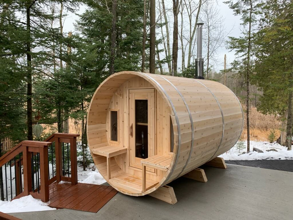 Dundalk CT Tranquility 6-8 Person Barrel Sauna CTC2345W Dundalk Leisurecraft