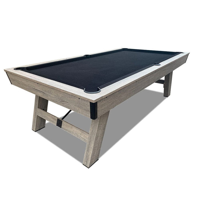 8FT MDF Pool Table Black Felt Silver Mist Frame SHQ