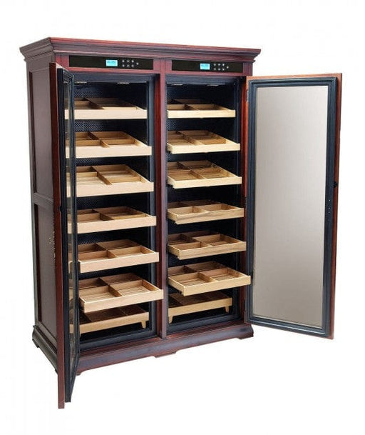 The Reagan Dual-Zone Climate Controlled Humidor Cabinet | 4000 Cigars Prestige Import Group