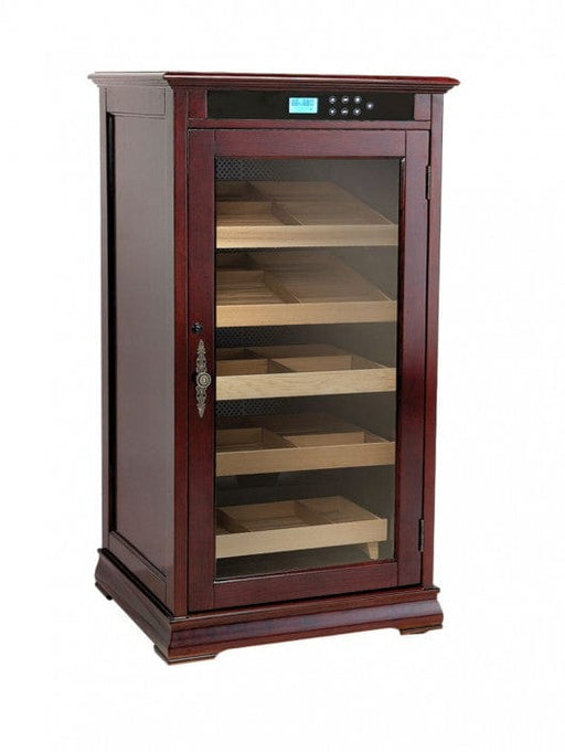 The Redford Electronic Cabinet Humidor | 1250 Cigars (Dark Cherry) Prestige Import Group