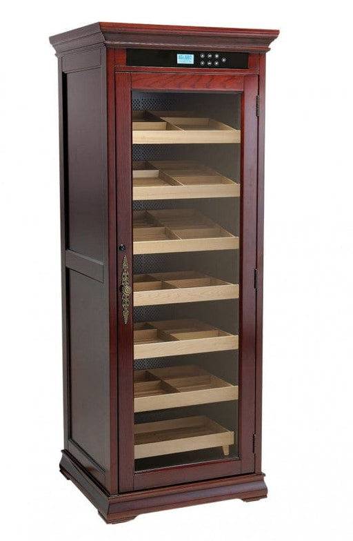 The Remington Electronic Humidor Cabinet | 2000 Cigars (Dark Cherry) Prestige Import Group