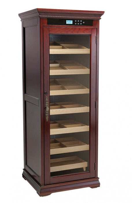 The Remington Electronic Humidor Cabinet | 2000 Cigars (Dark Cherry) Prestige Import Group