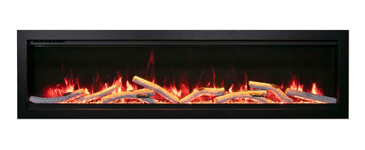 Amantii SYM-74 Symmetry Smart 74″ linear built-in electric fireplace Amantii