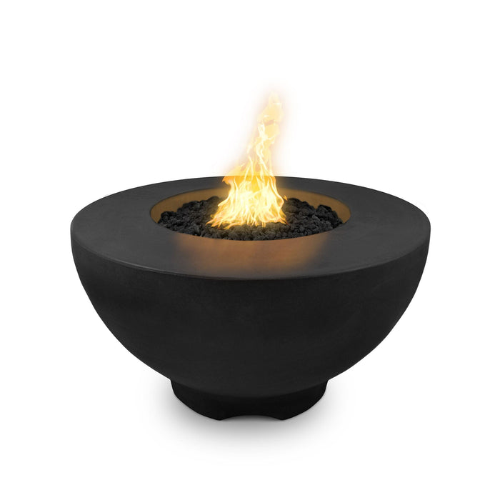 The Outdoor Plus 37" Sienna GFRC Concrete Round Liquid Propane Fire Pit The Outdoor Plus