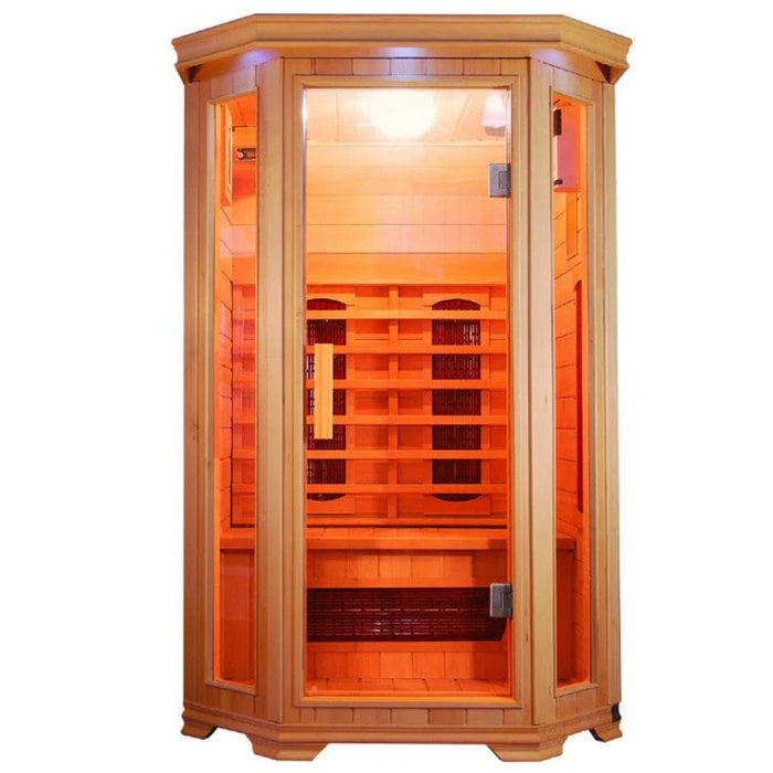 SunRay Heathrow 2-Person Hemlock Indoor Infrared Sauna HL200W SunRay