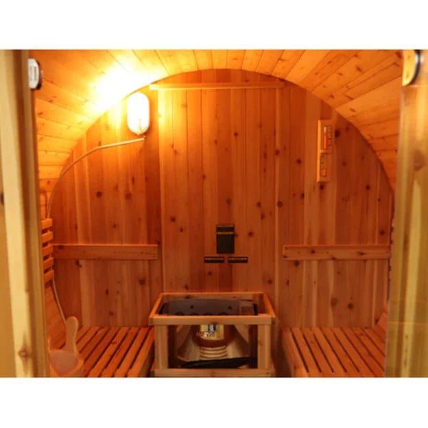 SunRay Oasis 4 Person Traditional Canopy Barrel Sauna