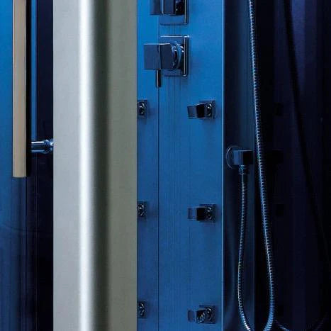Mesa WS-802L Steam Shower Blue Glass 45"W x 32"D x 85"H (Left/Right Wall)
