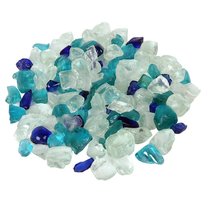 Amantii Ocean Blue Fire Glass, 5-Pounds