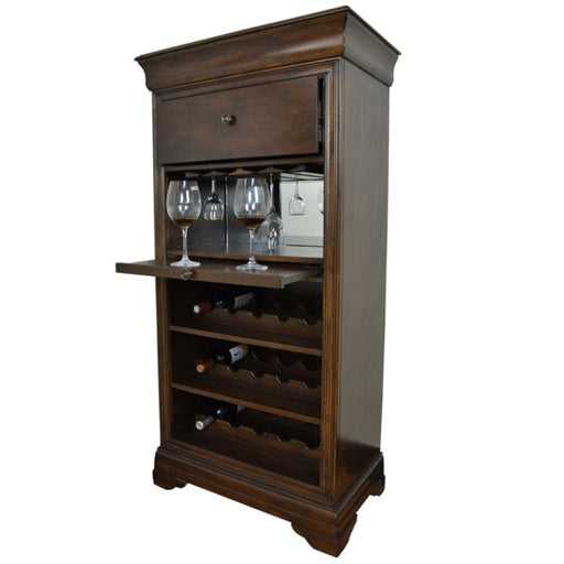 Ram Game Room Bar Cabinet With Wine Rack - Cappuccino - BRCB2 CAP RAM Game Room