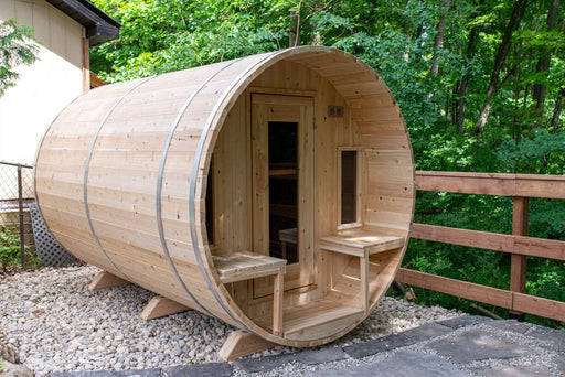 Dundalk CT Tranquility 6 Person Barrel Sauna CTC2345W Dundalk Leisurecraft