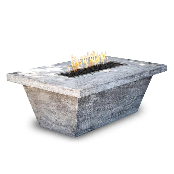 The Outdoor Plus Carson Wood Grain Concrete Fire Pit