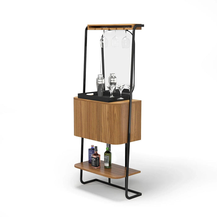 RAM Game Room Prohibition Mini Cocktail Bar in Walnut