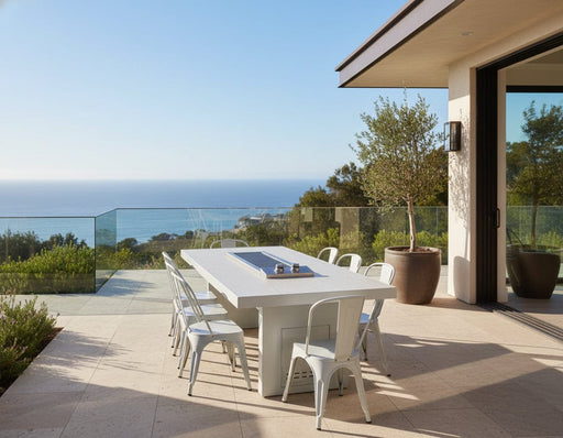 The Outdoor Plus Videl Santa Barbara Cooking Table 96" - With Anza Grill Insert VG-SBA2PC96WC - View 2