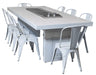 The Outdoor Plus Videl Santa Barbara Cooking Table 72" - With Anza Grill Insert VG-SBA1PC72WC-WHTV-ONX - View 1